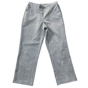 Alfred Dunner Womens Pants size 12 Gray Soft Lightweight Ribbed Straight x28"ins